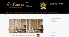 Desktop Screenshot of ambiancewindowcoverings.com