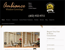 Tablet Screenshot of ambiancewindowcoverings.com